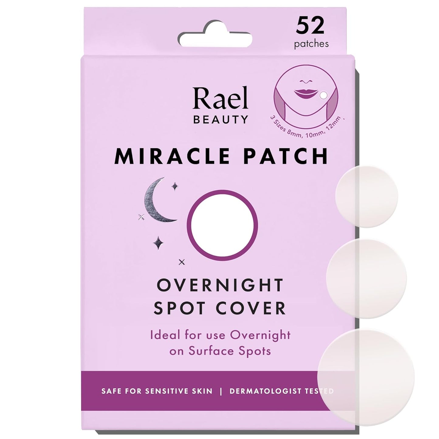Rael Pimple Patches, Miracle Invisible Spot Cover - Hydrocolloid Acne Pimple Patch, Absorbs Zits & Blemish, Korean Skin Care, 2 Sizes (96 Count)