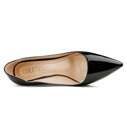 COLETER Women's 4 Inch Pumps Pointed Toe Two Tone Stiletto Pumps NB 7USCOLETER Women's 4 Inch Pumps Pointed Toe Two Tone Stiletto Pumps NB 7US l