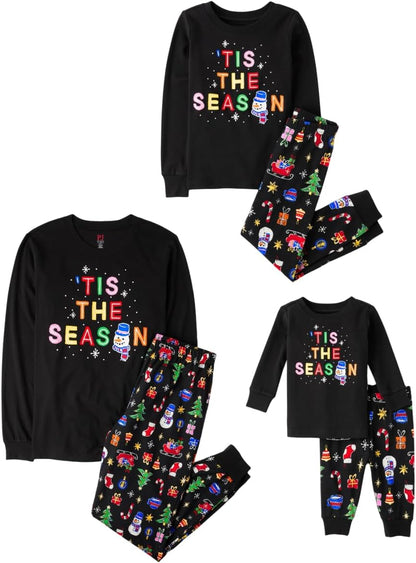 The Children's Place Family Matching, Christmas and Holiday Pajama Sets, Cotton