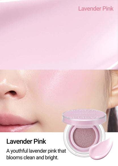 JUNGSAEMMOOL Artist Cushion Blush (Dewy Coral) | Easy to Blend, Lightweight, Hydrating Korean Makeup Cushion Blush for Dewy & Glowing Cheeks