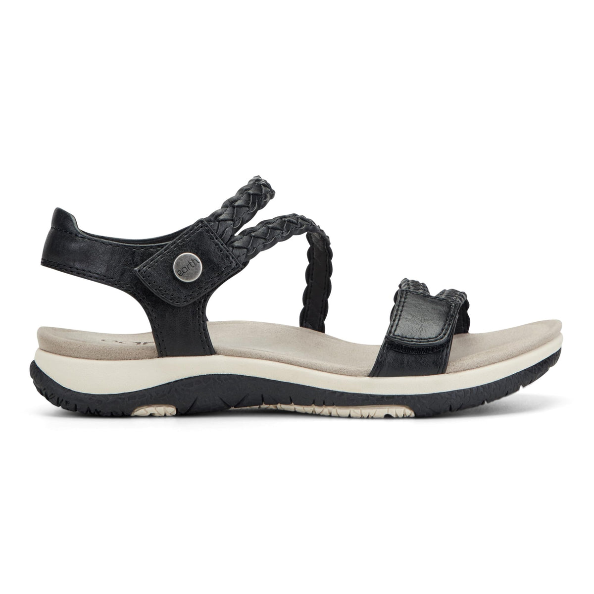 Earth® Stellon Casual Sandals, Black 001, 7.5 WEarth® Stellon Casual Sandals, Black 001, 7.5 W