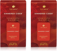 Thymes Pura Refills – 2 Pack of Oil Diffuser Scents – Long-Lasting Pura Diffuser Refills – Premium Home Fragrance – Notes of Pressed Apple, Clove & Cardamom (Simmered Cider, Pack of 2)