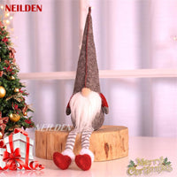 3pcs new Christmas decoration long legs Rudolph doll Christmas children gift hotel mall window decoration