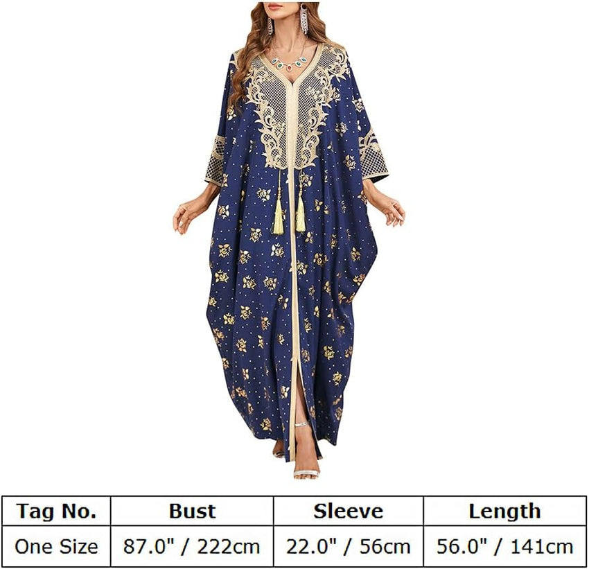 Embroidered Abaya Kaftans for Women Modern Elegant Dubai Moroccan Dubai Kaftan Dresses Abaya for Women Muslim Dress