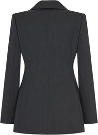 Mina Self 2025 Fall Women's Blazer Classic-Fitted Notched Lapel One-Button Front Work Business Suit Jackets with Pockets