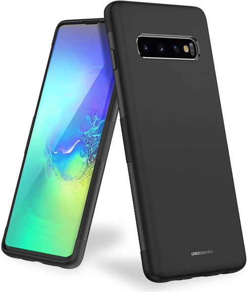 UNBREAKcable Samsung Galaxy S10 Case (6.1 Inch) - Ultra-Thin Frosted TPU Silicone Protective Case for Galaxy S10 [Shockproof & Non-Slip & Anti-Fingerprint] - Black
