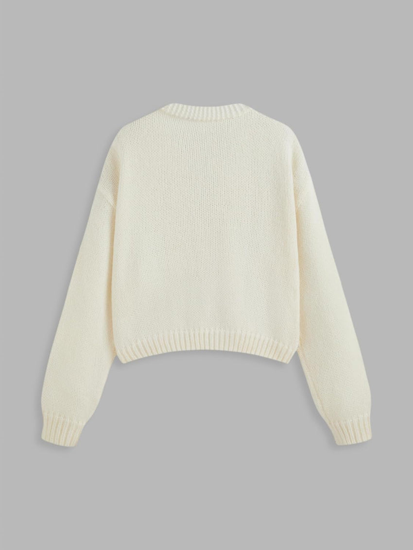 CIDER Women’s Floral Cropped Cardigan Cute Flower V Neck Button Down Trendy Sweater