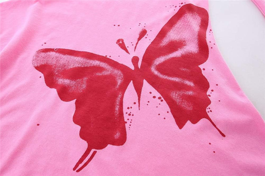 Mud Kingdom Girls Maxi Dress Long Sleeve Cotton Flared Butterfly Casual Spring Autumn A-Lined Dresses