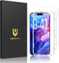 UNBREAKcable 2-Pack Screen Protector for iPhone 14/13/13 Pro Double Shatterproof Tempered Glass [Easy Installation Frame] [9H Hardness] [99.99% HD] [Bubble Free] for Apple 13 Pro/13/14 6.1 inch