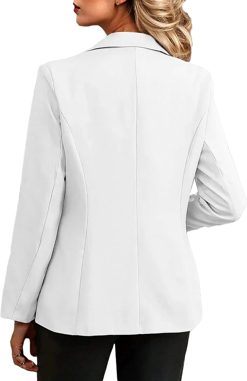 Mina Self Casual Blazer for Women 2025 Fall Full-Lined Slim Lightweight Trendy Work Office Business Jacket Suit with Pockets