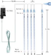 Kwaiffeo Christmas Lights Outdoor, 8 Tubes Meteor Shower Lights LED Snow Falling Icicle Cascading Light for Xmas Tree Wedding Decoration Party, UL Plug, White