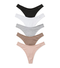 Victoria's Secret PINK Women's Cotton Thong Underwear, Panties for Women, Multi Pack (XS-XXL)