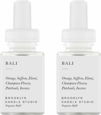 Pura & Brooklyn Candle Studio Home Scent Refill - Smart Air Diffuser - Up to 120-Hours of Luxury Fragrance per Refill - Home Essential - Clean & Safe Diffuser Fragrance - 2 Pack, Santorini