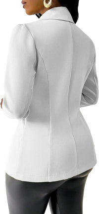 Mina Self 2025 Fall Women's Casual Blazer - Full-Lined Button Lapel Lightweight Slim Fitted Office Work Business Suit Jacket