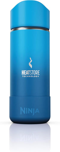 Ninja, Travel Mug, Sip Perfect 16oz, Brings Hot Drinks to Sippable Temperature in Minutes, Stainless Steel, Leak Proof, Dishwasher Safe, Metal, Insulated Tumbler, Ocean Blue, DW1603OB