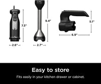 Ninja CI100C Foodi Power Mixer System Immersion Blender and HandMixer Combo, Black