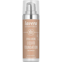 lavera Hyaluron Liquid Foundation - Cool Honey 04 - Foundation Make Up with Hyaluron & Almond Oil for a Flawless Complexion - Face Make Up - PETA Certified - Vegan - Made in Germany - 1 Fl Oz