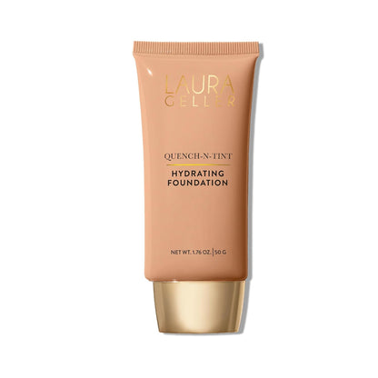 LAURA GELLER NEW YORK Quench-n-Tint Lightweight Tinted Moisturizer, Porcelain/Fair - Sheer to Light Buildable Coverage - Natural Glow Finish - Lightweight Formula - Hydratant Teinte