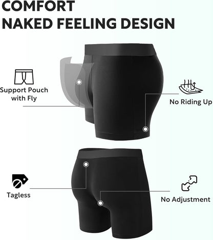 DAVID ARCHY Men's Ultra Soft Underwear Micro Modal Breathable Moisture Wicking Seamless Underwear for Men Multipack