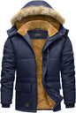 7DAY'S Men's Winter Jacket with Hood Water Repellent Windproof Thicken Parka Winter Coat