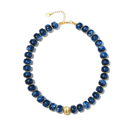 Chunky Beaded Statement Necklace for Women Trendy Colorful Boho Resin Bead Choker Necklaces Summer Handmade Jewelry Gifts Accessories
