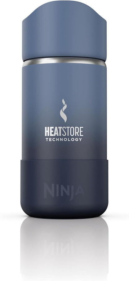 Ninja, Travel Mug, Sip Perfect 16oz, Brings Hot Drinks to Sippable Temperature in Minutes, Stainless Steel, Leak Proof, Dishwasher Safe, Metal, Insulated Tumbler, Ocean Blue, DW1603OB