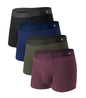 DAVID ARCHY Men's Underwear Trunks Modal Support Pouch Ultra Soft Breathable Seamless Underwear for Men 4 Pack