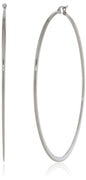 Amazon Essentials Gold Plated or Stainless Steel Flattened Hoop Earrings