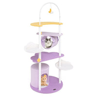 62 Inches Large Cat Tower with Metal Frame and Jumping Platforms - 7DAY'S