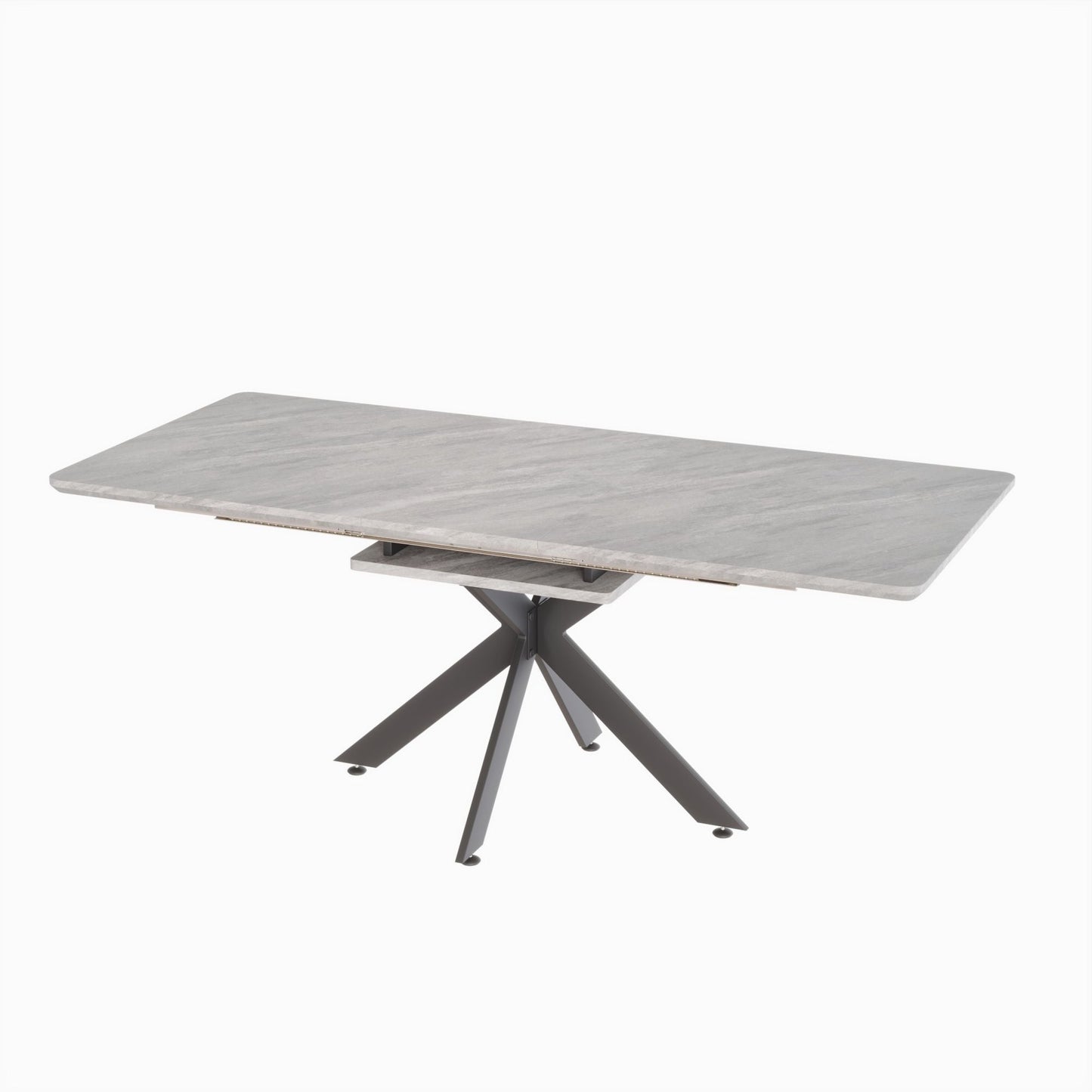 62.4" extendable 78.15" dining Table Set for 6 - 8 Person for Dining Room,C - shaped Tube Soft padded armless dining chair and Very large Dining Room Table Kitchen Table Chair Set with metal Legs - 7DAY'S