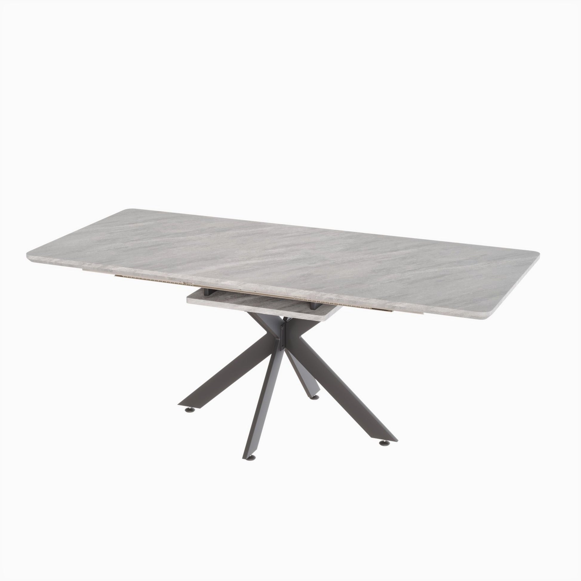 62.4" extendable 78.15" dining Table Set for 6 - 8 Person for Dining Room,C - shaped Tube Soft padded armless dining chair and Very large Dining Room Table Kitchen Table Chair Set with metal Legs - 7DAY'S