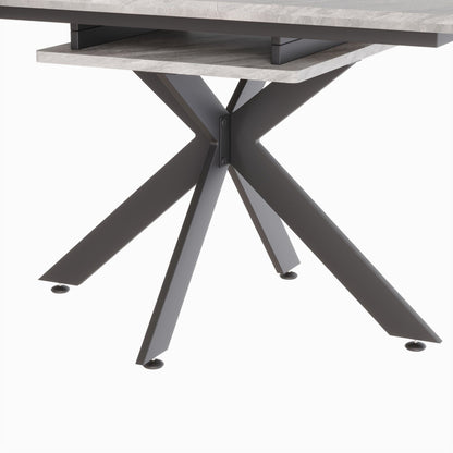 62.4" extendable 78.15" dining Table Set for 6 - 8 Person for Dining Room,C - shaped Tube Soft padded armless dining chair and Very large Dining Room Table Kitchen Table Chair Set with metal Legs - 7DAY'S