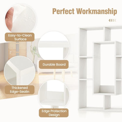7 - Cube Geometric Bookshelf Modern Decorative Open Bookcase - 7DAY'S