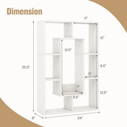 7 - Cube Geometric Bookshelf Modern Decorative Open Bookcase - 7DAY'S