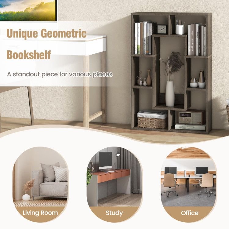 7 - Cube Geometric Bookshelf Modern Decorative Open Bookcase - 7DAY'S