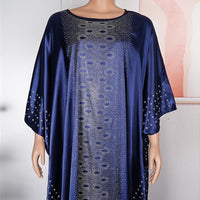 HD African Dresses for Women Fashion Beading Rhinestone Kaftan Maxi Dress