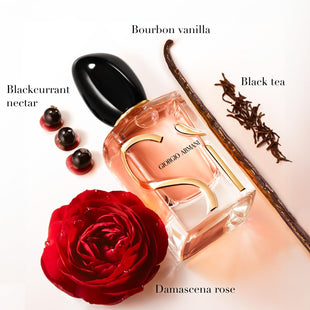 Armani Beauty - Sì Intense - Eau de Parfum - Perfume for Women - Chypre Ambery Fruity Fragrance - Blackcurrant Nectar, Damascena Rose, Black Tea Notes