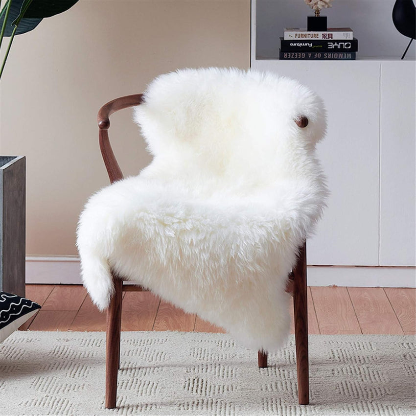 duduta Navy Blue Faux Sheepskin Throw Rug 2x3 ft, Fluffy Shag Fur Chair Cover Small Bedside Dorm Rug Non Slip Machine Washable