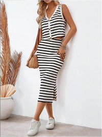 GORGLITTER Women's Skirt Sets 2 Piece Outfits Maxi Skirt and Top Set Vacation Cruise Summer Outfits