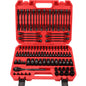29-Piece 1/2" Drive Impact Socket Set, SAE (3/8 to 1 inch) and Metric (10-24mm) Sizes with Extension Bars Standard Deep Socket Set CR-V Material High Durability Impact Wrench