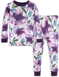 Burt's Bees Baby Girls' Pajamas, 2-Piece Long Sleeve Tee and Pants Organic Cotton PJ Set