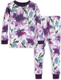 Burt's Bees Baby Girls' Pajamas, 2-Piece Long Sleeve Tee and Pants Organic Cotton PJ Set