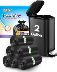 10 Gallon 200 Counts Extra Strong Trash Bags Tall Kitchen Garbage Bags by Teivio, 9 Gallon 10 Gallon,Bathroom Trash Can Bin Liners, Intended for Home,Plastic Bags for office kitchen Garden,Black
