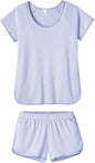 Hilinker Womens Sexy Pajama Set Ruched Lace Trim Cami and Shorts Summer Cute Pjs 2 Piece