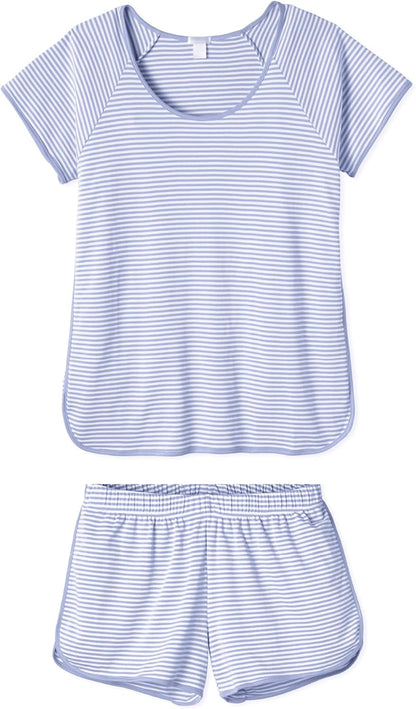 Hilinker Womens Sexy Pajama Set Ruched Lace Trim Cami and Shorts Summer Cute Pjs 2 Piece