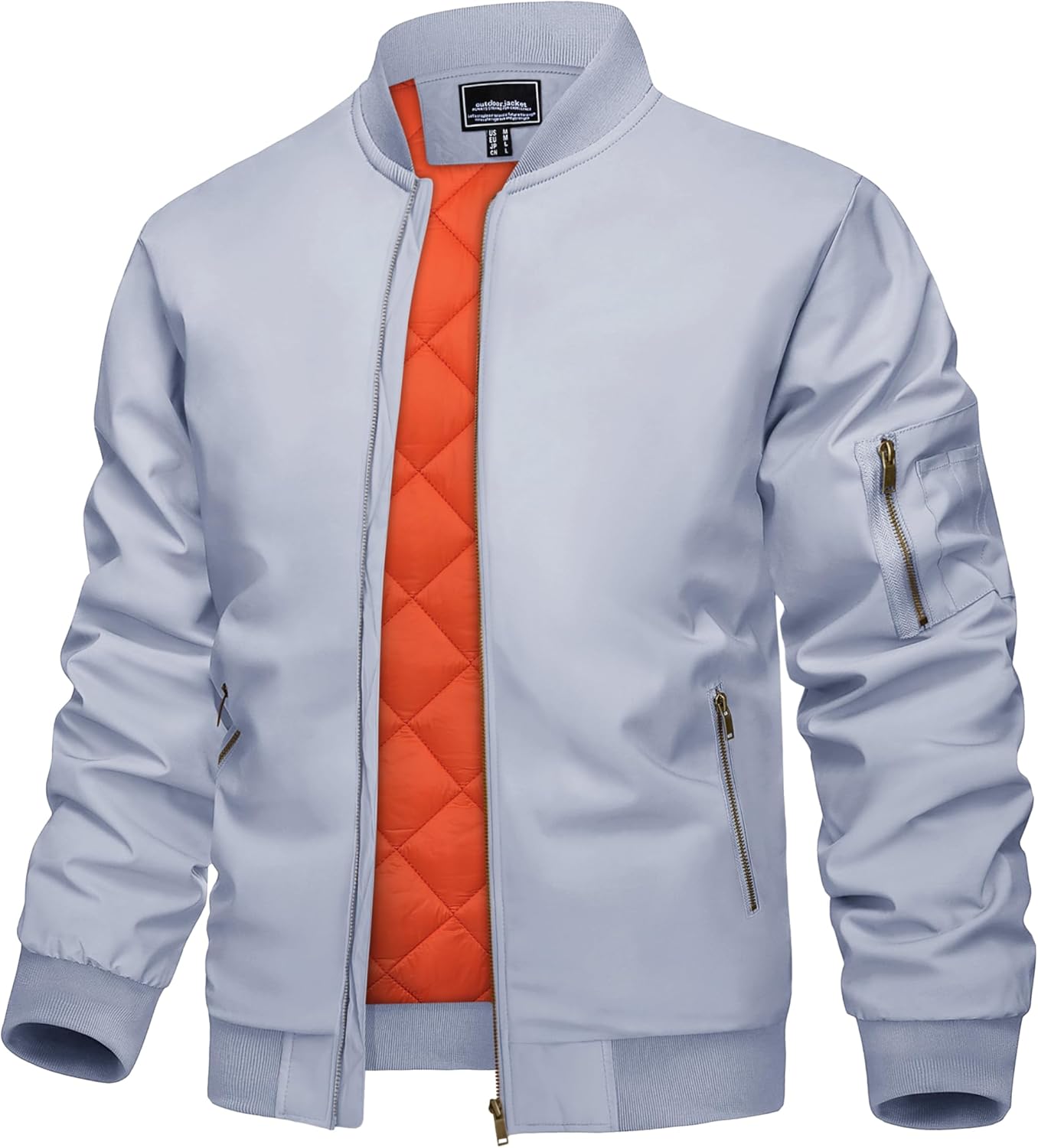 7DAY'S Men's Jacket Casual Windproof Bomber Jackets Full Zip Windbreaker Warm Winter Padded Coats