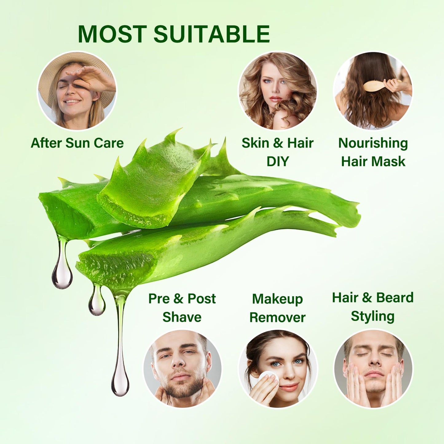 LZYLLS Aloe Vera Gel for Face and Body,Hydrating Organic Aloe Vera Gel,Cooling Body Cream for After Sun Skincare,Non-Sticky Face Moisturizer, 9.15 Fl Oz
