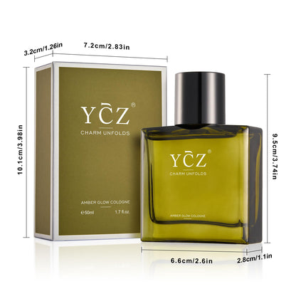 Ycz Midnight Marine Eau de Parfum for Men, 1.7 Fl Oz (50 mL), Long-Lasting Cologne, Fresh Marine & Woody Fragrance with Grapefruit, Ginger and Cedar Notes for Daily Wear, Date Night and Gifts