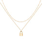 MEVECCO Layered Heart Necklace Pendant Handmade 18k Gold Plated Dainty Gold Choker Arrow Bar Layering Long Necklace for Women