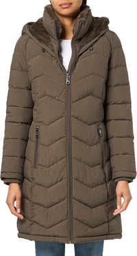 Calvin Klein Women's Long Chevron Puffer Jacket